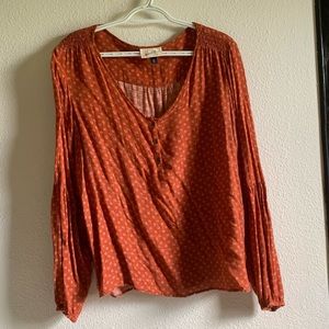 Universal Thread Rust Boho Blouse Size XXL